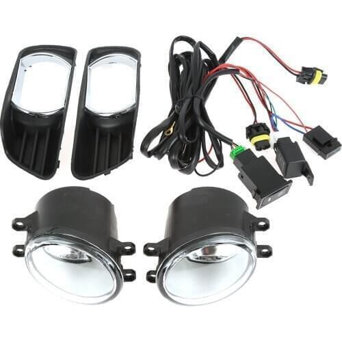 2pcs Fog Light L+R FOR 07-09 TOYOTA CAMRY CLEAR LENS BUMPER FOG LIGHT/LAMP ASSEMBLY WITH WIRING COVER