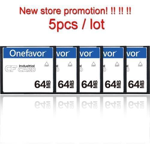 5pcs/lot 64MB Onefavor Real Capacity Memory 64M Card Type I CF Card Compact Flash card High Quality