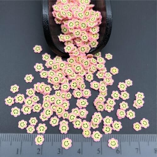 50g Smile Flower Polymer Clay Sprinkle For Kids Diy ,Soft Clay For Craft Clay/Nail Art/Scrapbook Decoration DIY,Filler