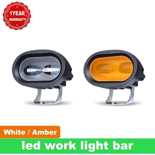 6D 20W Work Light Led Lights Round Lamp White And Amber 12V Aluminum For Car Motorcycle Forklift Other Vehicles