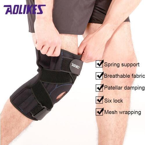 AOLIKES 1PCS Breathable fabric Professional Meniscus Knee Injury Protector Knee Pad Sports Protectors Tactical Brace