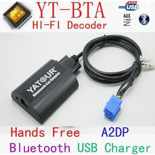 Yatour BTA Bluetooth Hands Free Call A2DP Car kits For Renault Siemens VDO Dayton 8-pin A2DP Music for Smart Phone