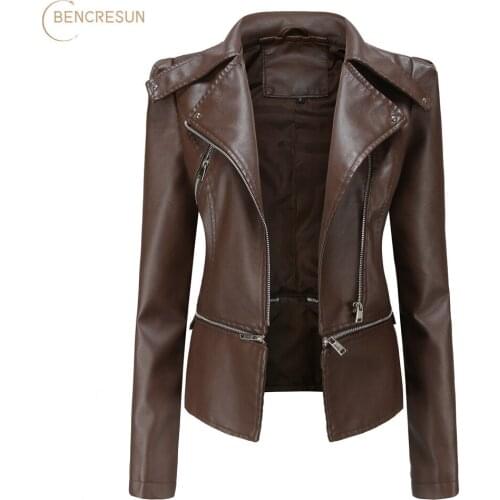 Женские кожаные куртки Bencresun China At AliExpress