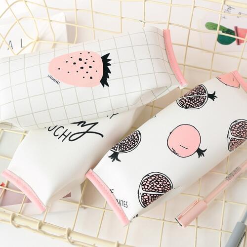 8pcs Kawaii fruit style school pencil case for kids gift Cute pen bag box stationery pouch Organizer office supplies wholesale