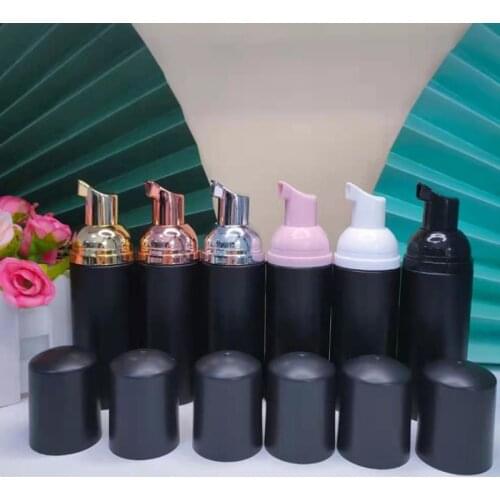 10pcs/lot 60ml Black Plastic Foamer Pump Bottle Empty Face Lashes Cleanser Cosmetic Bottle Soap Dispenser Foam bottle wholesale