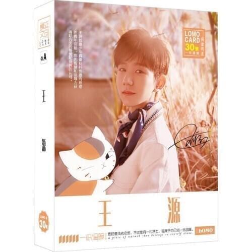 30 Sheets/Set Wang Yuan Roy Lomo Card Star Peripheral Greeting Card Message Card Hot Stamping Box