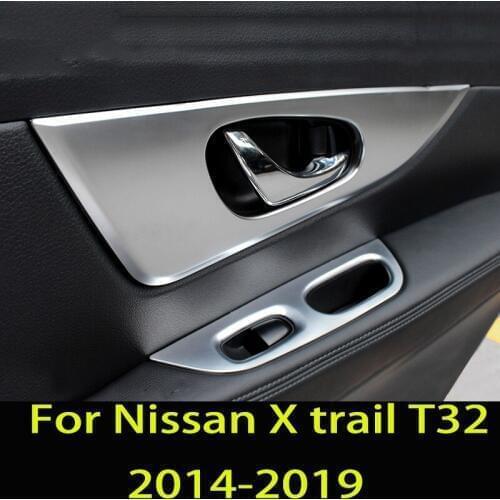 For Nissan X trail T32 X-trail 2014-2019 Inner door bowl handrail window switch decorative frame inside handle frame Auto parts