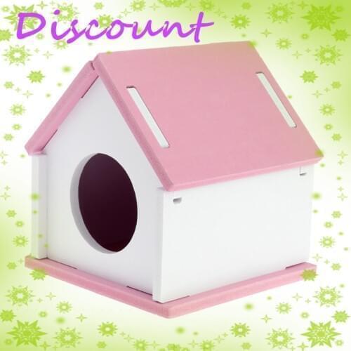 Hamster House Cage Wood Bed Small Animal Pet Squirrel Gerbil Nest Toy