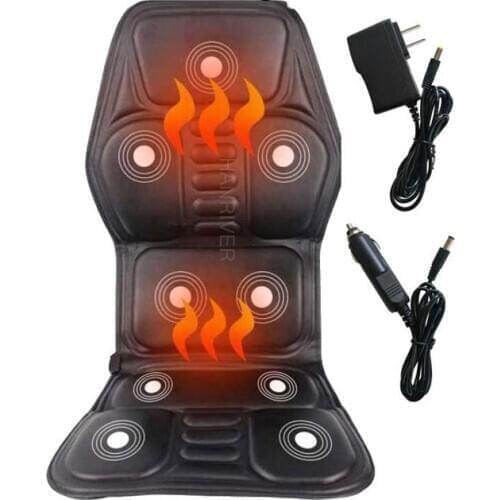 Electric neck Massager Back massage Chair Cushion 9 motor Vibrator Home Car Office Lumbar Waist Pain Relief Seat Pad Relax Mat