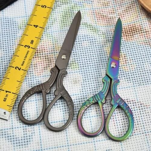 European Retro Scissors Stainless Steel Sewing Tailor Scissor Classic Craft Cross Stitch Handicraft DIY Tool Vintage Antique