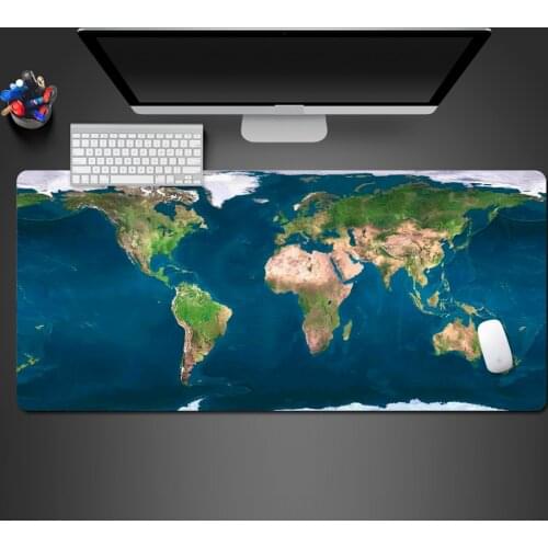 Personality Of The Blue Map XL Mouse Pad Rubber Washed Large Mouse Pad Game Accessories PC Computer Table Mat Gaming Mousepad