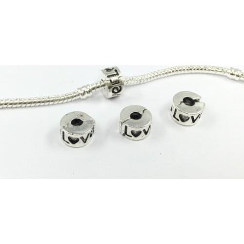 Lover Safety Clips Locks Beads Stopper European Beads Fit Charms Bracelets & Bangles