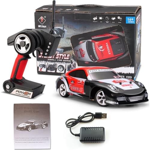 WLtoys K969 1/28 2.4G 4WD 30Km/h High Speed RC Car Toy 4 Channels 130 Brushed Motor Electric Remote Control Racing Car Toy
