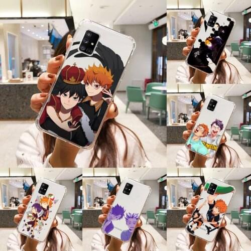 Cute Japan Anime Oya Haikyuu Phone Case Transparent For Samsung S A M J 21 20 50 30 60 5 7 51 71 90 11 10 J710 e p PLUS Prime 5G