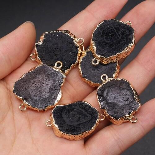 Irregular Natural Stone Agate Connector Charms For DIY Necklace Bracelet Handiwork Sewing Craft Jewelry Accessory Making