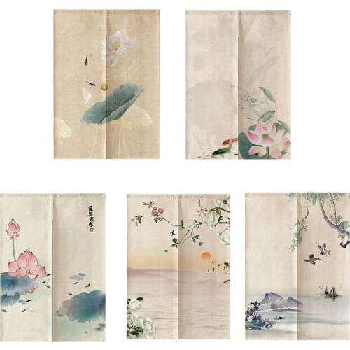 Noren Curtain Panel Doorway Tapestry Curtain Drapes Room Divider Fengshui Decor for Home Window Door Ornament