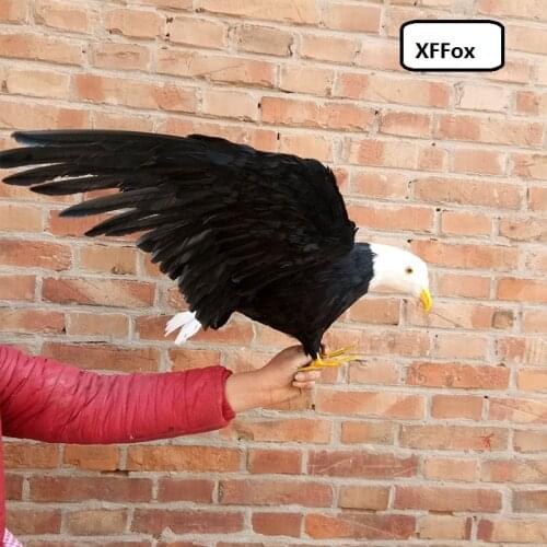 New simulation black eagle model foam&feather lifelike wings eagle bird toy gift about 40x60cm xf0670