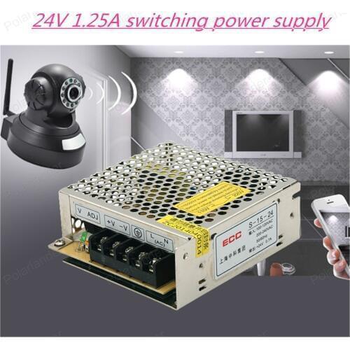 2016 new free shipping AC to DC 30W 24V 1.25A Single Output Switching power supply for LED Strip light
