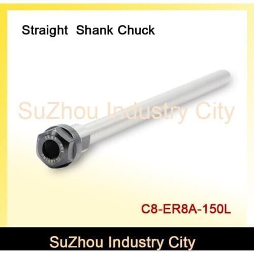New ! C8 ER8A 150L Collet Chuck Hoder Straight Extension Rod Shank Chuck Collect ER8 Collet ER8A Nut for CNC Milling