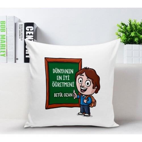 Personalized White Pillow Case (Teachers Day Temalı-1)