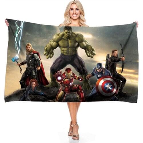 New The Avengers Towel Adult Childrens Marvel Super Hero Beach Towel Bath Towel Bathroom Rectangular Microfiber Shower Towels