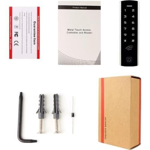 Drop Shipping Metal Case anti-vandal IP65 RFID Card WG26 Standalone Access Control Touch Keypad with Door Bell