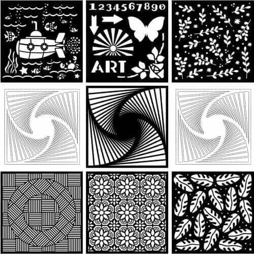 Scene Decoration Plastic Stencil For DIY Scrapbooking Paper Cards Making Crafts Templates Embellishments New Painting