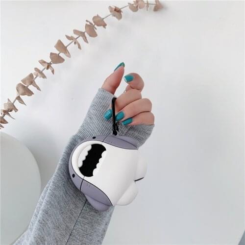 3D shark pattern Silicone Protection headphone Cases For Huawei Freebuds 4i Case Cute Cartoon Wireless Bluetooth Headset Cover