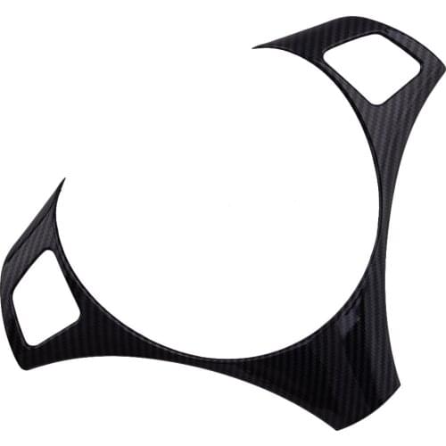 Carbon Fiber Style Front Steering Wheel Cover Trim Car Fit For BMW 3 Series E90 E92 E93 2005 2006 2007 2008 2009 2010 2011 2012