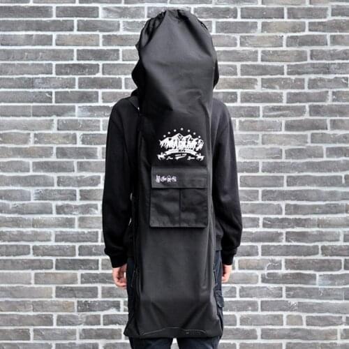 Skateboard bag solid color waterproof large capacity adjustable shoulder strap Oxford cloth skateboard travel backpack