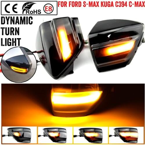 LED Dynamic Turn Signal Side Wing Mirror Indicator Light Lamp For Ford S-Max 2007-2014 Kuga C394 08-2012 C