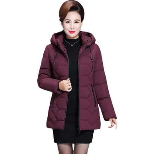 Warm Winter Coat For Women Hooded Puffer Jacket Women Solid Plus Size Female Parkas Thick Slim Ladies Jackets With Pockets Coats