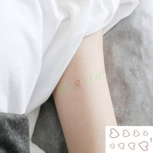 Waterproof Temporary Tattoo Sticker Love Heart Pattern Small Tatto Flash Tatoo Fake Tattoos Hand Leg Arm for Kids Men Women