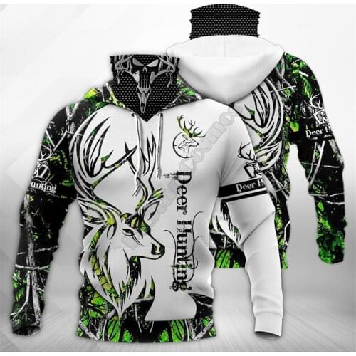 Deer Hunting 3D Printed Hoodies Fashion Sweatshirt Women Men Casual Pullover Hoodie Mask Warm Cosplay Costumes 03
