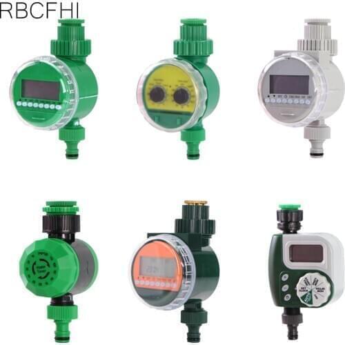 RBCFHl 1PC 6 Types Garden Water Timer LCD Watering Irrigation Controller Rain Mechanical Solar Sensor Timer Digital Irrigator