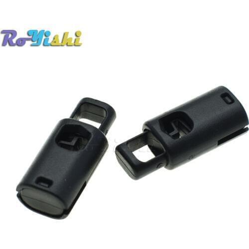 10pcs/pack Plastic Cord Lock Stopper Cylinder Barrel Toggle Clip For Garment Accessories