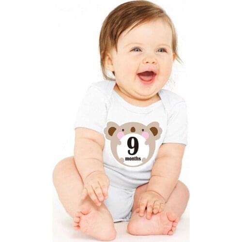 12 Pcs/Set Months Cards Skills Cards Memorial Stickers Newborn Photography Props