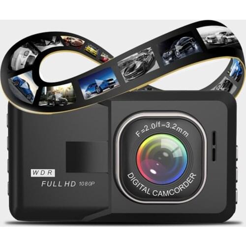 【2021】Full 1080P Dash Cam Video Recorder Driving For Car DVR Camera 3.0 Inches Cycle Recording Wide Angle Dashcam Video Registra