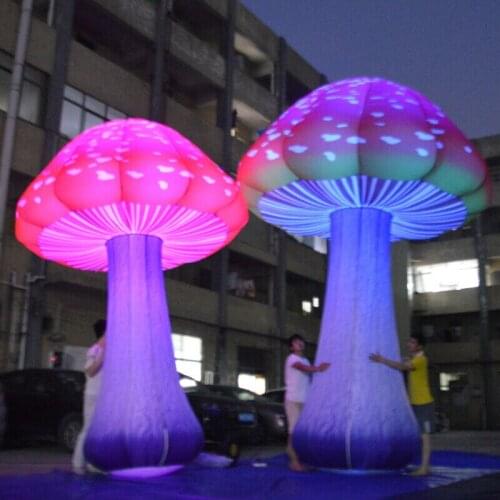 3m Full Printing Colored Giant Inflatable Mushroom for Theme Park, Event, Party