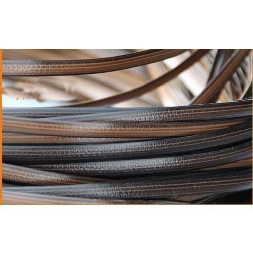 65meters 500G Coffee gradient flat synthetic rattan weaving raw material plastic rattan for knit and repair chair table