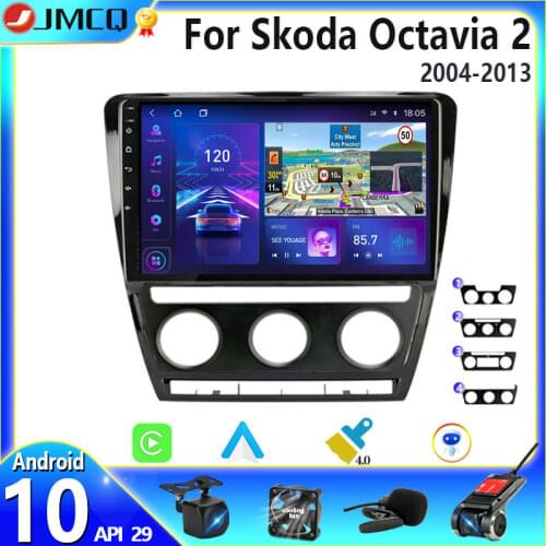 JMCQ 2din Android 10 Car Radio For Skoda Octavia 2 2008-2013 Multimedia video Player 4G net 8 core RDS DSP+48EQ GPS Navigation