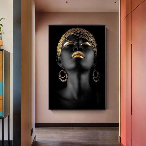 Black Woman Africa Art Canvas Painting Custom Poster Prints Modern Home Decoration Wall Pictures No Frame