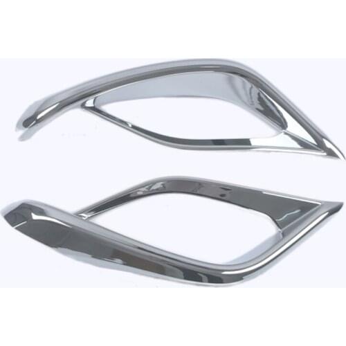 For Toyota Highlander 2020 2021 2022 Chrome Front Rear Bumper Fog Light Cover Trim Waterproof Foglight Bezel Decoration Frame