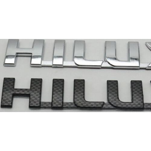For Toyota Hilux Fortuner Logo Car Badge Emblem Chrome 3D Stickers 187*33mm
