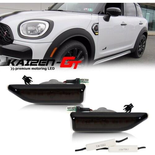 Smoked /Clear Lens Amber LED Front Fender Side Marker Repeater Lights For 2017-up MINI Cooper F60 Countryman Turn signal Lights