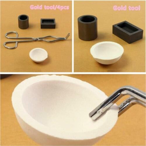 Graphite Crucible Cup + Tongs + 1 Melting Bowl + Ingot Mold Casting, Tool Set for Jewelry Casting Supplies