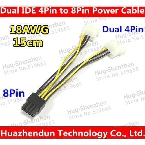 50pcs Free shipping 4 Pin to 8 Pin PCI-E graphic card Power cable 4pin to 8pin power cable from factory 50pcs/lot --- UWE