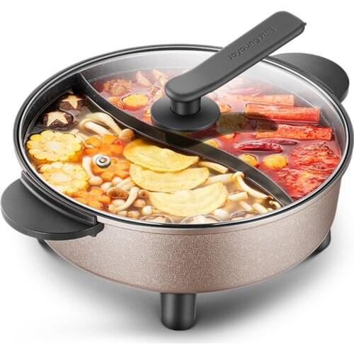 Joyoung 220V 5L Hotpot Cooking Machine 2 Flavor Household Electric Hot Pot Non-Stick Multi Cooker Frying Pan Hot Pot