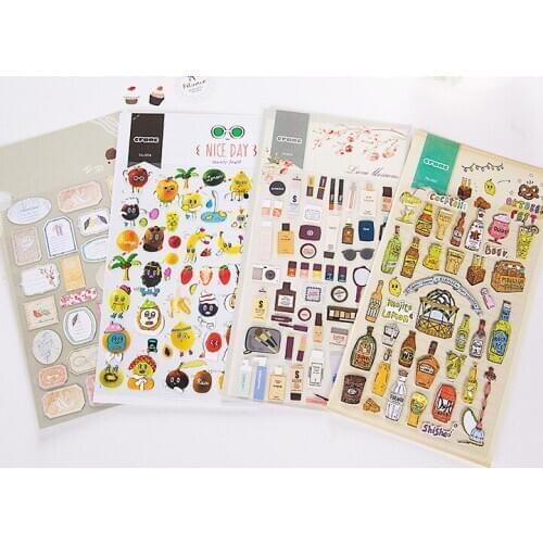 Creative variety style Stickers DIY Diary Scrapbook Notebook Album Cup Phone Decor Sticker Stationery School Supplies