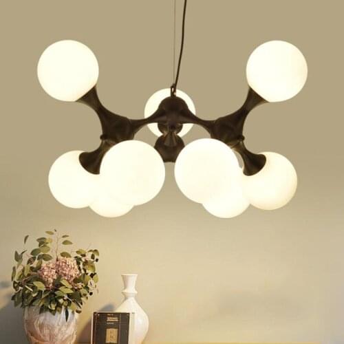 Creative glass ball Pendant Light Molecular structure magic bean Pendant lamp for dinning room Suspension Pendant Lighting G328